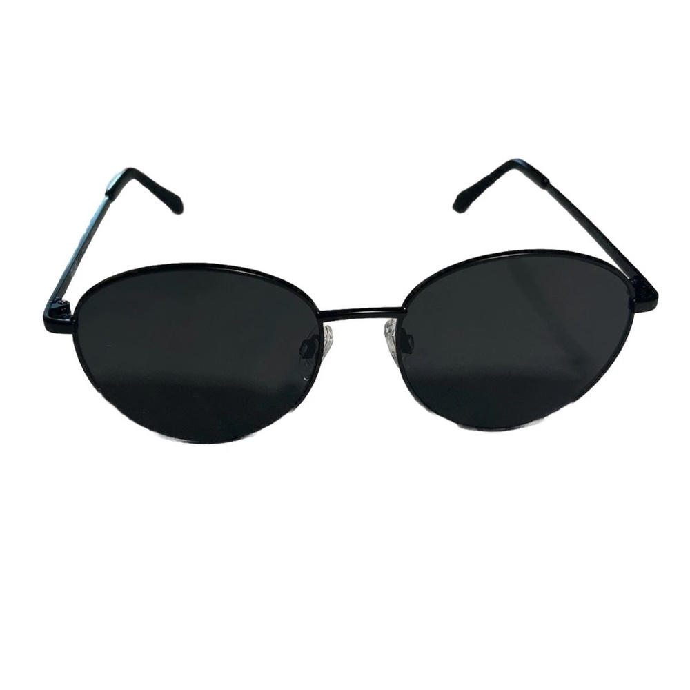 Australia QUAY Loop Me In Round Sunglasses Black On Black 54-17-140